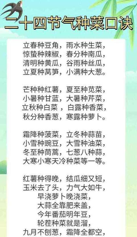 老祖宗传下的种菜口诀：24节气蔬菜种植指南