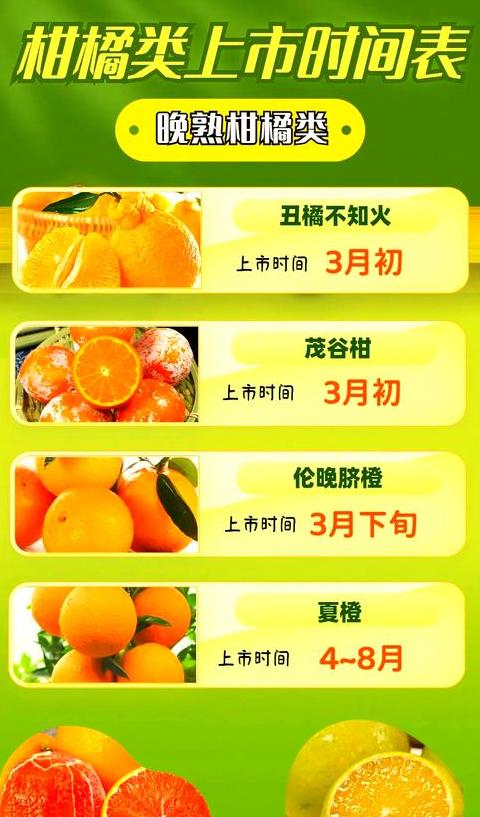 四季水果成熟时间表一览