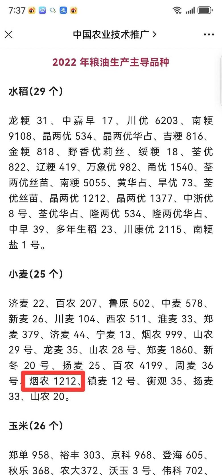 中国十大高产小麦品种盘点