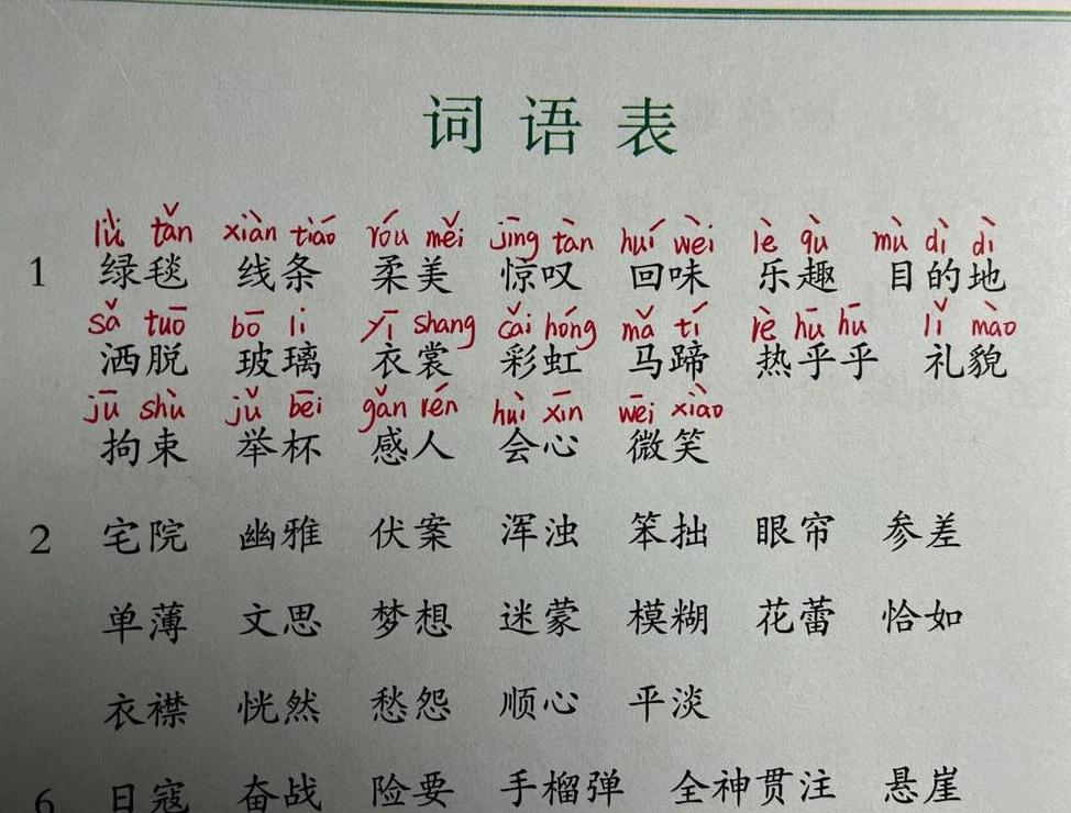 六年级上册语文生字组词解析及课文内容概览