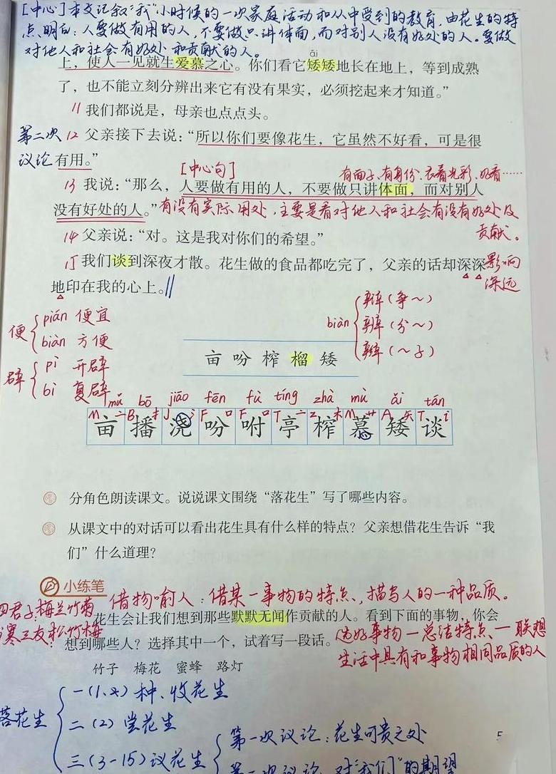 落花生原文及解释