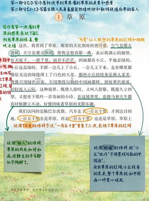 草原课文解读：大草原美景与民族友谊