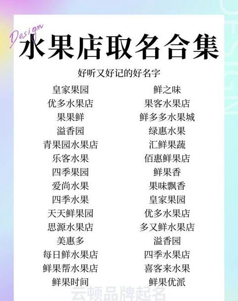 招财水果店名大全：高端与创意水果店名称推荐