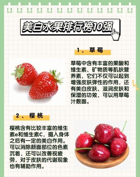 美白水果排行：10大护肤圣品助你白皙亮丽