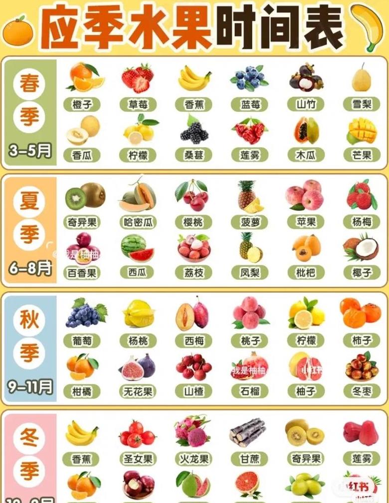 月月新鲜，季季水果：全年各月份应季水果大盘点